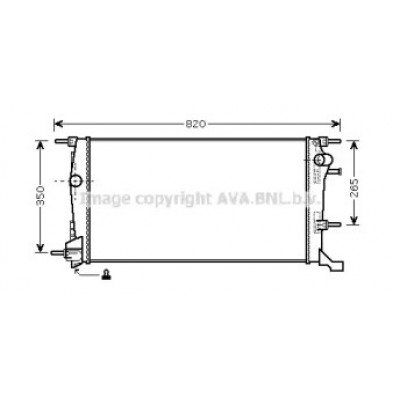 Радиатор, охлаждение двигателя RT2445 AVA QUALITY COOLING - купить в магазине запчастей по Украине