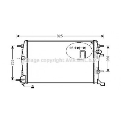 Радиатор, охлаждение двигателя RT2616 AVA QUALITY COOLING - купить в магазине запчастей по Украине