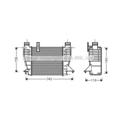 Интеркулер RT4338 AVA QUALITY COOLING - купить в магазине запчастей по Украине