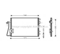 Конденсатор, кондиционер AVA QUALITY COOLING RT5340 RT5340 AVA QUALITY COOLING - купить в магазине запчастей по Украине