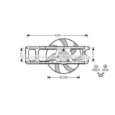 Вентилятор, охлаждение двигателя RT7537 AVA QUALITY COOLING - купить в магазине запчастей по Украине