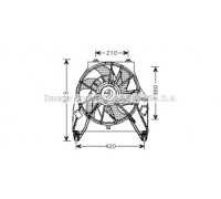 Вентилятор, охлаждение двигателя AVA QUALITY COOLING RT7538 RT7538 AVA QUALITY COOLING - купить в магазине запчастей по Украине