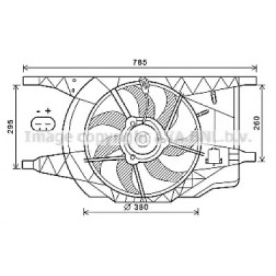 Вентилятор, охлаждение двигателя RT7546 AVA QUALITY COOLING - купить в магазине запчастей по Украине