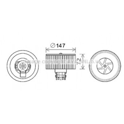 Электродвигатель, вентиляция салона RT8598 AVA QUALITY COOLING - купить в магазине запчастей по Украине