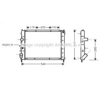 Радиатор, охлаждение двигателя AVA QUALITY COOLING RTA2231 RTA2231 AVA QUALITY COOLING - купить в магазине запчастей по Украине