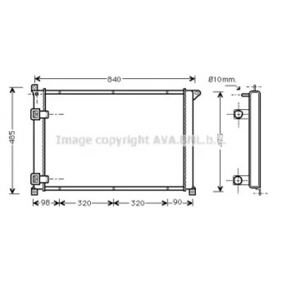 Радиатор, охлаждение двигателя RTA2257 AVA QUALITY COOLING - купить в магазине запчастей по Украине