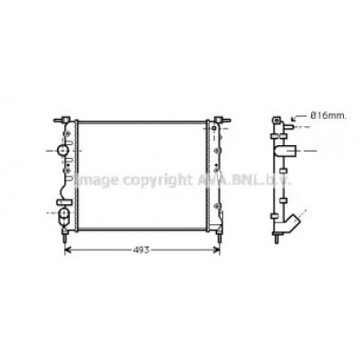 Радиатор, охлаждение двигателя RTA2271 AVA QUALITY COOLING - купить в магазине запчастей по Украине
