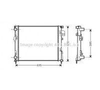 Радиатор, охлаждение двигателя AVA QUALITY COOLING RTA2303 RTA2303 AVA QUALITY COOLING - купить в магазине запчастей по Украине