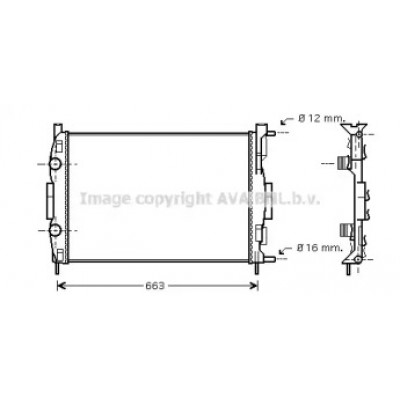 Радиатор, охлаждение двигателя RTA2308 AVA QUALITY COOLING - купить в магазине запчастей по Украине