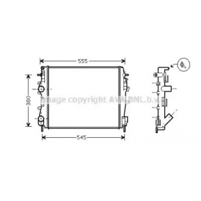 Радиатор, охлаждение двигателя RTA2325 AVA QUALITY COOLING - купить в магазине запчастей по Украине