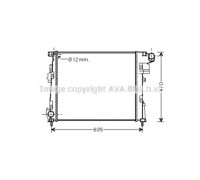 Радиатор, охлаждение двигателя AVA QUALITY COOLING RTA2427 RTA2427 AVA QUALITY COOLING - купить в магазине запчастей по Украине