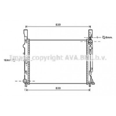 Радиатор, охлаждение двигателя RTA2472 AVA QUALITY COOLING - купить в магазине запчастей по Украине