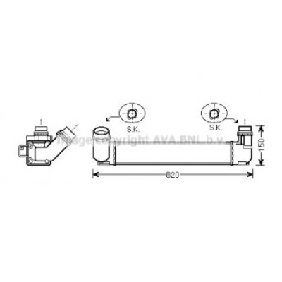 Интеркулер RTA4412 AVA QUALITY COOLING - купить в магазине запчастей по Украине