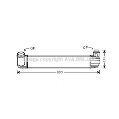 Интеркулер RTA4413 AVA QUALITY COOLING - купить в магазине запчастей по Украине