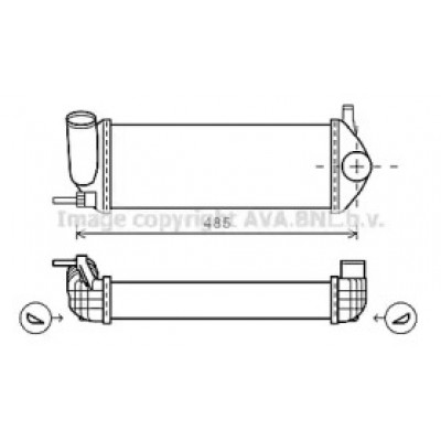 Интеркулер RTA4484 AVA QUALITY COOLING - купить в магазине запчастей по Украине