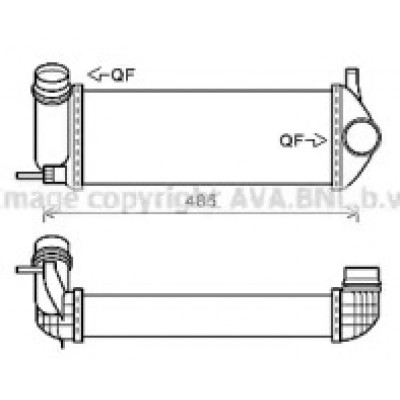 Интеркулер RTA4615 AVA QUALITY COOLING - купить в магазине запчастей по Украине