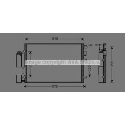 Конденсатор, кондиционер RTA5275D AVA QUALITY COOLING - купить в магазине запчастей по Украине