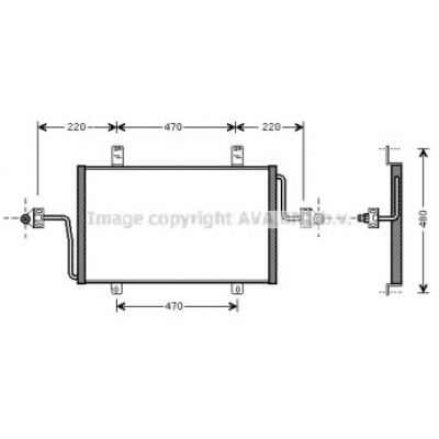 Конденсатор, кондиционер RTA5279 AVA QUALITY COOLING - купить в магазине запчастей по Украине