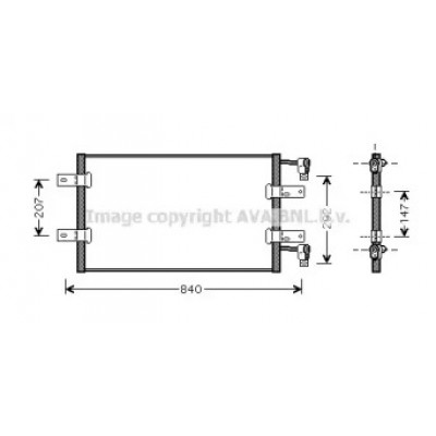 Конденсатор, кондиционер RTA5314 AVA QUALITY COOLING - купить в магазине запчастей по Украине
