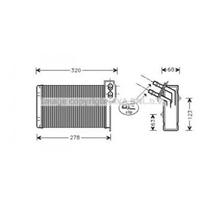 Теплообменник, отопление салона RTA6099 AVA QUALITY COOLING - купить в магазине запчастей по Украине