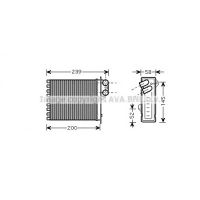 Теплообменник, отопление салона RTA6398 AVA QUALITY COOLING - купить в магазине запчастей по Украине