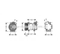 Компрессор, кондиционер AVA QUALITY COOLING RTAK080 RTAK080 AVA QUALITY COOLING - купить в магазине запчастей по Украине