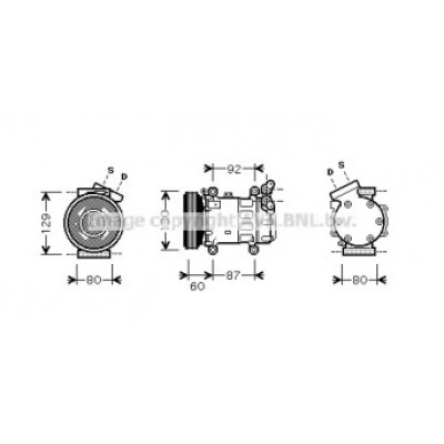 Компрессор, кондиционер RTAK080 AVA QUALITY COOLING - купить в магазине запчастей по Украине