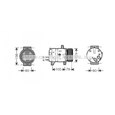 Компрессор, кондиционер RTK069 AVA QUALITY COOLING - купить в магазине запчастей по Украине