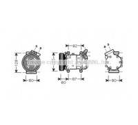 Компрессор, кондиционер AVA QUALITY COOLING RTK080 RTK080 AVA QUALITY COOLING - купить в магазине запчастей по Украине