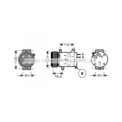 Компрессор, кондиционер RTK345 AVA QUALITY COOLING - купить в магазине запчастей по Украине