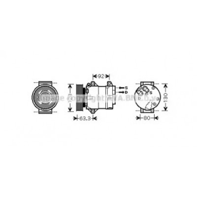Компрессор, кондиционер RTK369 AVA QUALITY COOLING - купить в магазине запчастей по Украине