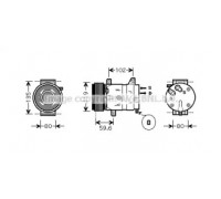 Компрессор, кондиционер AVA QUALITY COOLING RTK385 RTK385 AVA QUALITY COOLING - купить в магазине запчастей по Украине