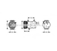Компрессор, кондиционер AVA QUALITY COOLING RTK440 RTK440 AVA QUALITY COOLING - купить в магазине запчастей по Украине