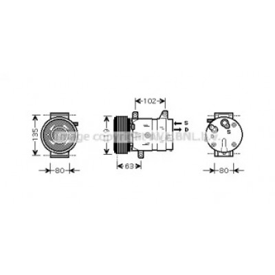Компрессор, кондиционер RTK440 AVA QUALITY COOLING - купить в магазине запчастей по Украине
