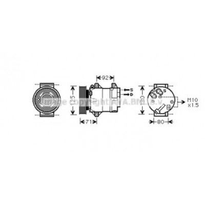 Компрессор, кондиционер RTK441 AVA QUALITY COOLING - купить в магазине запчастей по Украине