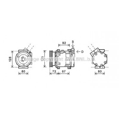 Компрессор, кондиционер RTK468 AVA QUALITY COOLING - купить в магазине запчастей по Украине