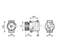 Компрессор, кондиционер AVA QUALITY COOLING RTK474 RTK474 AVA QUALITY COOLING - купить в магазине запчастей по Украине