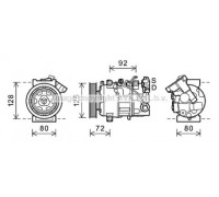 Компрессор, кондиционер AVA QUALITY COOLING RTK489 RTK489 AVA QUALITY COOLING - купить в магазине запчастей по Украине