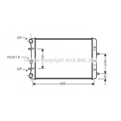 Радиатор, охлаждение двигателя SA2006 AVA QUALITY COOLING - купить в магазине запчастей по Украине