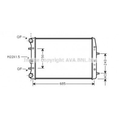 Радиатор, охлаждение двигателя SA2008 AVA QUALITY COOLING - купить в магазине запчастей по Украине