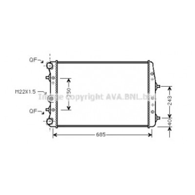Радиатор, охлаждение двигателя SA2010 AVA QUALITY COOLING - купить в магазине запчастей по Украине