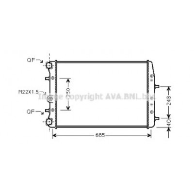Радиатор, охлаждение двигателя SA2014 AVA QUALITY COOLING - купить в магазине запчастей по Украине