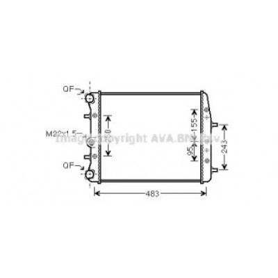 Радиатор, охлаждение двигателя SAA2005 AVA QUALITY COOLING - купить в магазине запчастей по Украине