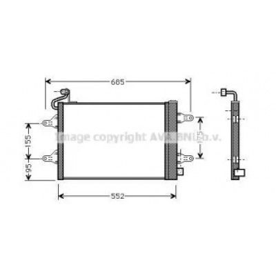 Конденсатор, кондиционер SAA5007D AVA QUALITY COOLING - купить в магазине запчастей по Украине