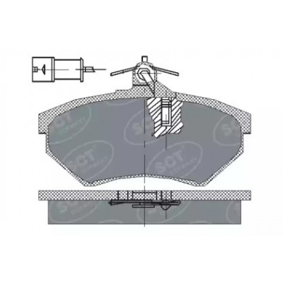 Комплект тормозных колодок, дисковый тормоз SP111PR SCT Germany - купить в магазине запчастей по Украине
