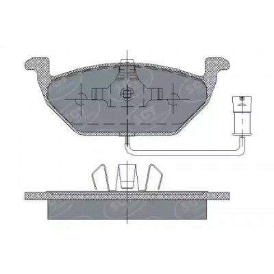 Комплект тормозных колодок, дисковый тормоз SP136PR SCT Germany - купить в магазине запчастей по Украине
