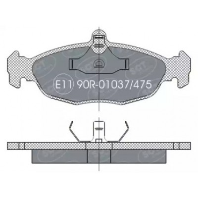 Комплект тормозных колодок, дисковый тормоз SP252PR SCT Germany - купить в магазине запчастей по Украине