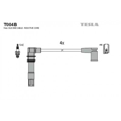 Комплект проводов зажигания T004B TESLA - купить в магазине запчастей по Украине