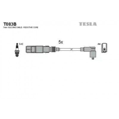 Комплект проводов зажигания T083B TESLA - купить в магазине запчастей по Украине