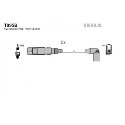 Комплект проводов зажигания T095B TESLA - купить в магазине запчастей по Украине